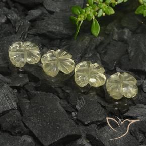 Quartz Gemstones in 8.5 x 8.4 mm Size for Sale, Quartz Stones in Pale Cream Yellow Color