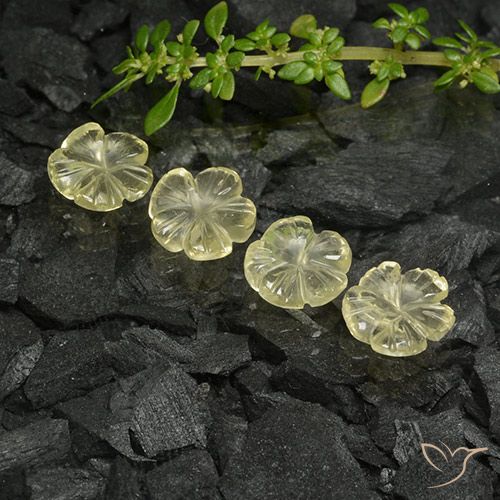 5.43 ct Yellow Quartz, 8.4 x 8 mm Carved From Brazil, Photo A