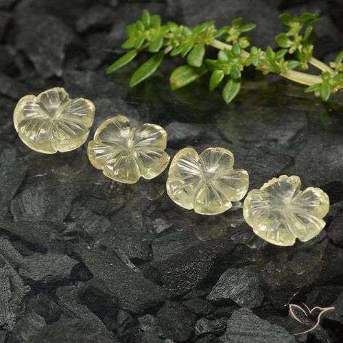 6.5 ct Yellow Quartz, 8.7 x 8.6 mm Carved From Brazil, Photo A