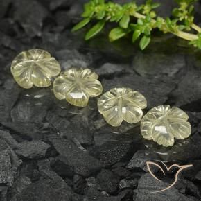 Quartz Gemstones in 8.7 x 8.6 mm Size for Sale, Quartz Stones in Medium Yellow Color