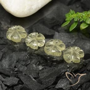 Quartz Gemstones in 8 x 8 mm (calibrated) Size for Sale, Quartz Stones in Light Yellow Color