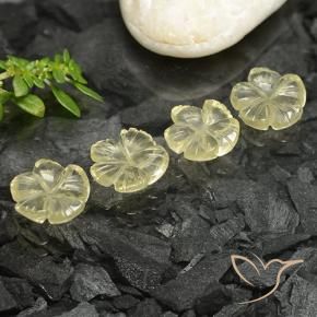 7.35 ctw Yellow Quartz Stones, Natural Quartz in Carved Flower Shape for Sale