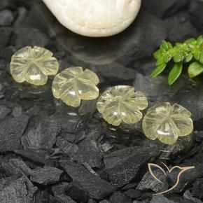 Quartz Gemstones in 10 x 10 mm (calibrated) Size for Sale, Quartz Stones in Light Yellow Color