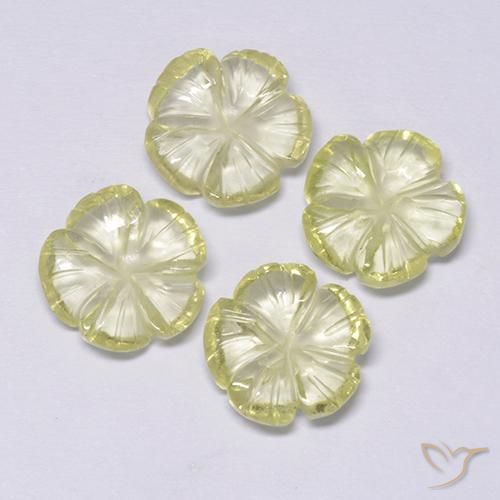 Quartz Gemstones in 9.5 x 9.5 mm Size for Sale, Quartz Stones in Laguna Yellow Color