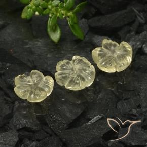 2.89 ctw Yellow Quartz Stones, Natural Quartz in Carved Flower Shape for Sale