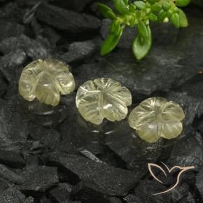 Quartz Gemstones in 7 x 7 mm (calibrated) Size for Sale, Quartz Stones in Medium Yellow Color