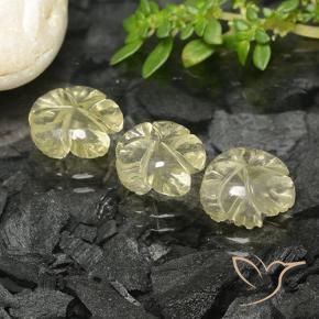 Quartz Gemstones in 8.9 x 8.6 mm Size for Sale, Quartz Stones in Medium Yellow Color