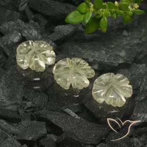 Quartz Gemstones in 6.8 x 6.7 mm Size for Sale, Quartz Stones in Medium Yellow Color