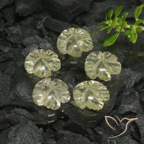 Quartz Gemstones in 8.4 x 8.4 mm Size for Sale, Quartz Stones in Light Yellow Color