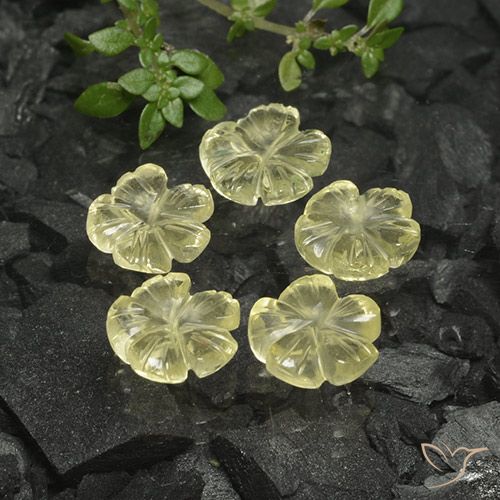 8.38 ct Yellow Quartz, 8.7 x 8.5 mm Carved From Brazil, Photo A