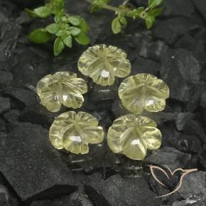 Quartz Gemstones in 8.7 x 8.5 mm Size for Sale, Quartz Stones in Light Yellow Color