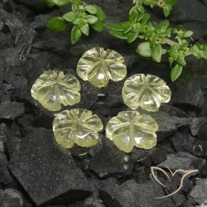 Quartz Gemstones in 8 x 8 mm (calibrated) Size for Sale, Quartz Stones in Light Yellow Color