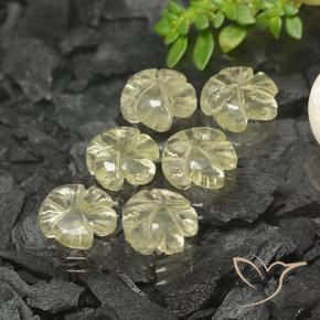 Quartz Gemstones in 8 x 8 mm (calibrated) Size for Sale, Quartz Stones in Light Yellow Color