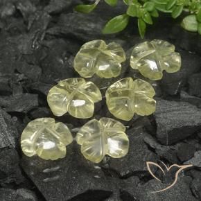 Quartz Gemstones in 8 x 8 mm (calibrated) Size for Sale, Quartz Stones in Medium Yellow Color