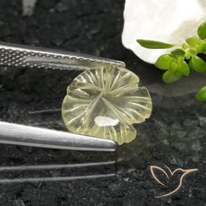 Quartz Gemstone in 10 x 10 mm (calibrated) Size for Sale, Quartz Stone in Pale Yellow Color