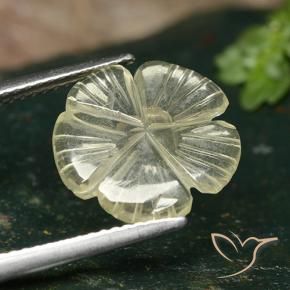 Quartz Gemstone in 13.6 x 13.4 mm Size for Sale, Quartz Stone in Medium Yellow Color
