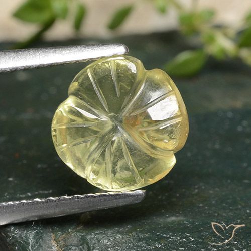 2.33ct Natural amarelo médio Quartzo, Flor cortada, Transparente, Photo A