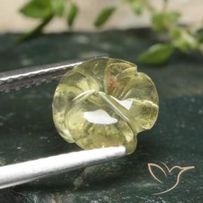 Quartz Gemstone in 8.6 x 8.5 mm Size for Sale, Quartz Stone in Medium Yellow Color