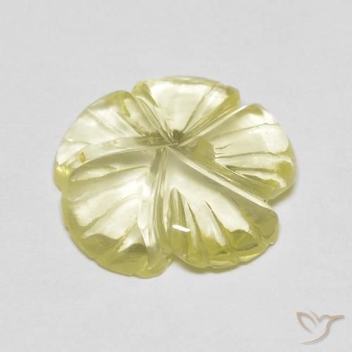 Quartz Gemstone in 12 x 12 mm (calibrated) Size for Sale, Quartz Stone in Medium Light-Yellow Color