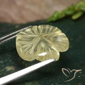 Quartz Gemstone in 14 x 14 mm (calibrated) Size for Sale, Quartz Stone in Medium Yellow Color