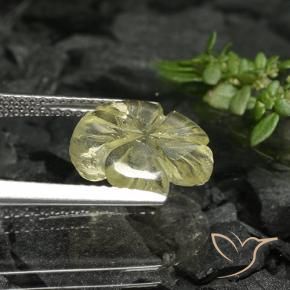 Quartz Gemstone in 12 x 12 mm (calibrated) Size for Sale, Quartz Stone in Medium Yellow Color