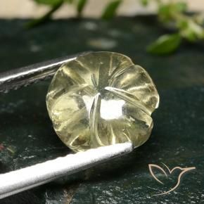 Quartz Gemstone in 9 x 9 mm (calibrated) Size for Sale, Quartz Stone in Pale Cream Yellow Color