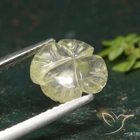 Quartz Gemstone in 10 x 10 mm (calibrated) Size for Sale, Quartz Stone in Pale Cream Yellow Color