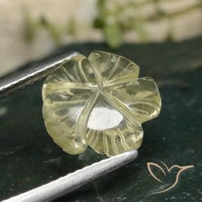 Quartz Gemstone in 11 x 11 mm (calibrated) Size for Sale, Quartz Stone in Pale Cream Yellow Color