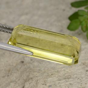 Quartz Gemstone in 17.7 x 8.1 mm Size for Sale, Quartz Stone in Light Pineapple Yellow Color