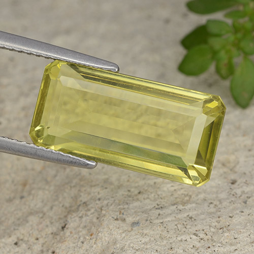 Amarillo piña claro Cuarzo Gema - 8.5ct Corte octagonal (ID: 490952)