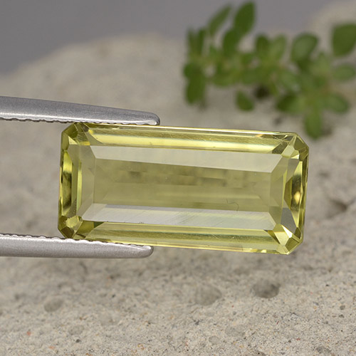 Amarillo claro Cuarzo Gema - 6ct Corte octagonal (ID: 490955)