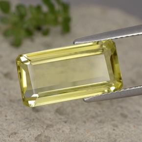 5.93 ct Yellow Quartz Stone, Natural Quartz in Octagon Step Cut Shape for Sale