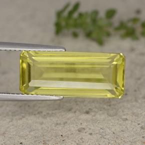 8.95 ct Yellow Quartz Gemstone, Quartz Gem in Octagon Step Cut Shape for Sale.