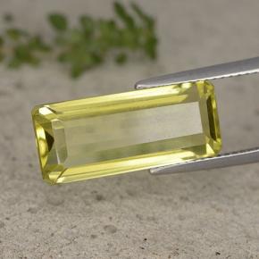 8.95 ct Yellow Quartz Stone, Natural Quartz in Octagon Step Cut Shape for Sale