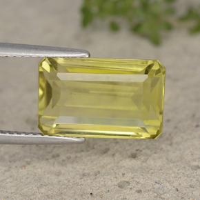 Светло-желтый Кварц Камень - 7.1ct Восьмиугольная ступенчатая огранка (ID: 490963)