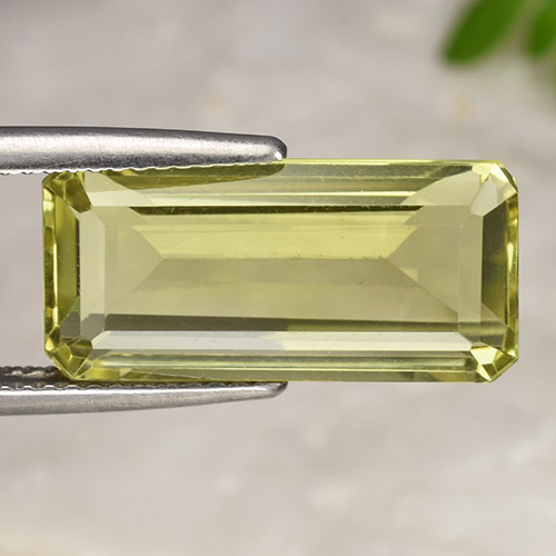 Amarillo piña claro Cuarzo Gema - 8.8ct Corte octagonal (ID: 490970)