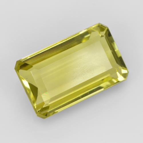 Light Pineapple Yellow Quartz Gem - 6.5ct Octagon Step Cut (ID: 490971)