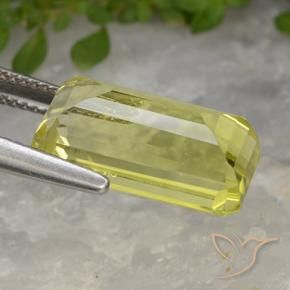 Quartz Gemstone in 16.4 x 8.9 mm Size for Sale, Quartz Stone in Medium Yellow Color