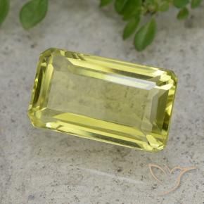 10.23 ct Yellow Quartz Stone, Natural Quartz in Octagon Step Cut Shape for Sale