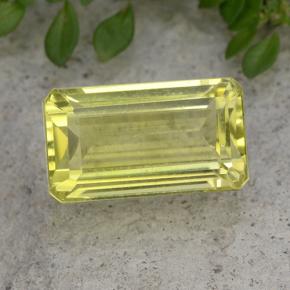 Amarillo limón Cuarzo Gema - 8.2ct Corte octagonal (ID: 491066)