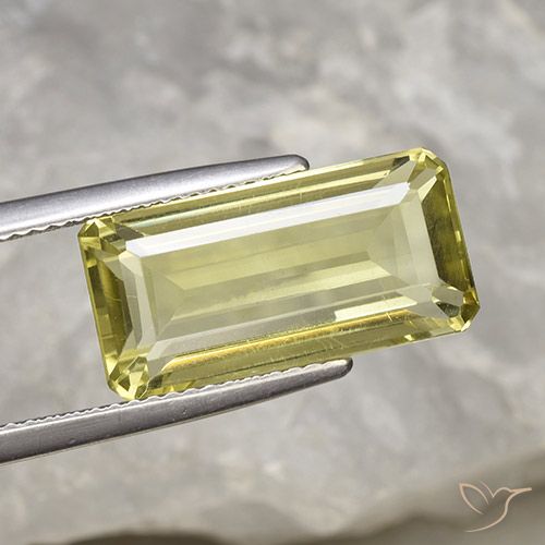 8.03ct Natural Pineapple Yellow Quartz, Emerald Cut, VVS-VS