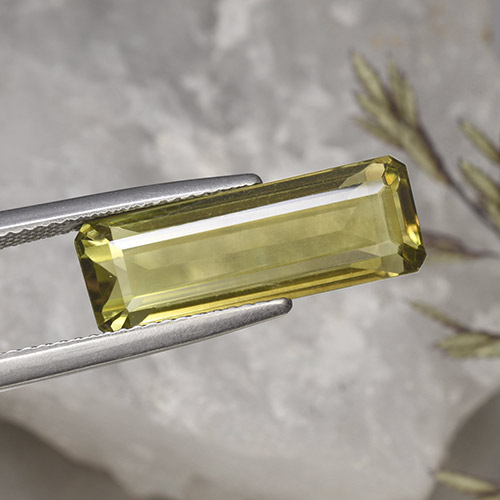 ゴールデンロッドイエロー クォーツ 宝石 - 7.1ct 八角形ステップカット (ID: 491105)
