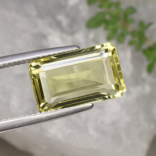 Amarillo solidago Cuarzo Gema - 7.1ct Corte octagonal (ID: 491106)