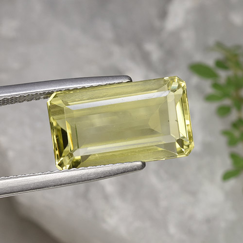Amarillo medio Cuarzo Gema - 7.3ct Corte octagonal (ID: 491109)