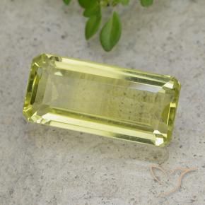 6.44 ct Yellow Quartz Stone, Natural Quartz in Octagon Step Cut Shape for Sale