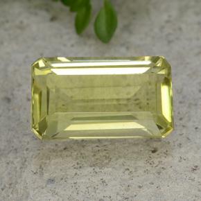 Amarillo medio Cuarzo Gema - 6.6ct Corte octagonal (ID: 491118)