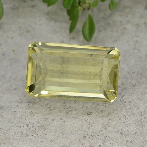 Light Pineapple Yellow Quarz Edelstein - 8.2ct Octagon Stufenschliff (ID: 491127)