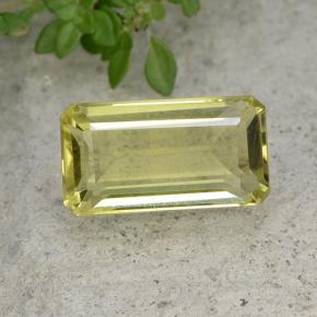 Amarillo medio Cuarzo Gema - 6.5ct Corte octagonal (ID: 491129)