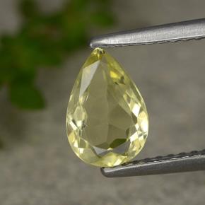0.84 ct Yellow Quartz Gemstone, Quartz Gem in Pear Facet Shape for Sale.