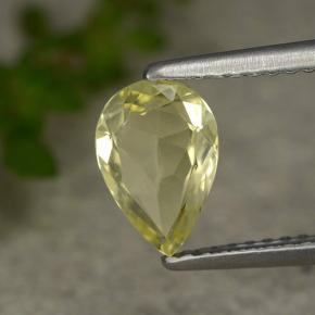 0.84 ct Yellow Quartz Stone, Natural Quartz in Pear Facet Shape for Sale